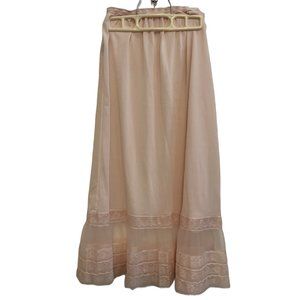 Beautiful Vintage 80's Greenco Maid Nylon Tricot Light Pink Slip Small